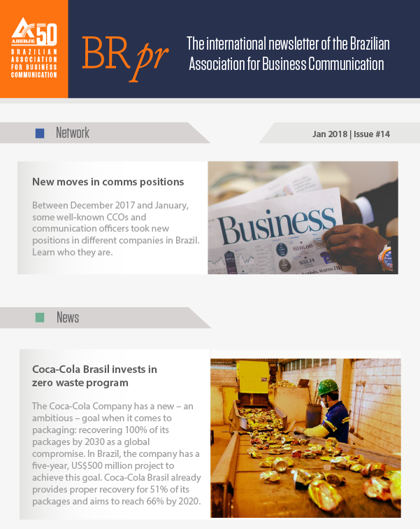 BRpr: The international newsletter of the Brasilian Association for Business Communication 
January 2018 | Issue #14