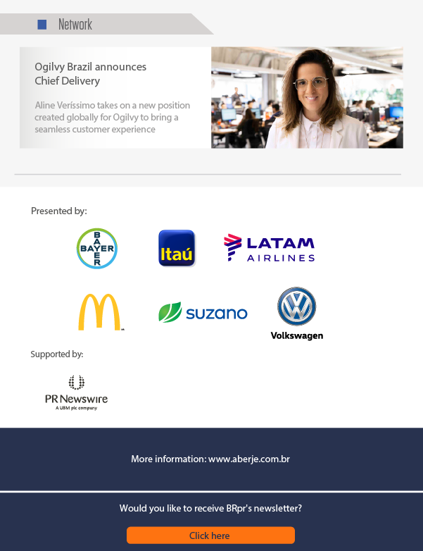 Present by: Fibria, Itaú, Latam, Mc Donalds, Vale, Volkswagen
Supported by PR Newswire