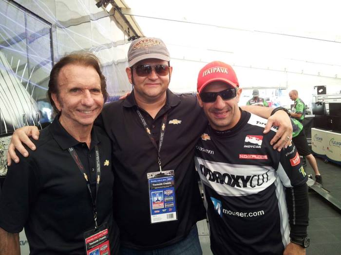 Com Emerson Fittipaldi e Tony Kanaan no GP Chevrolet de Belle Isle de Indycar em 2013