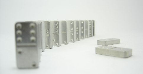 Fileiras de dominós